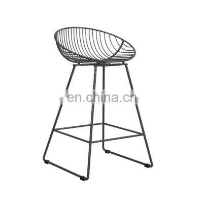 Ellis Gray Metal Wire Counter Stool photo-4