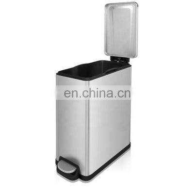 45L Stainless Steel Step Bin Rectangular Trash Can