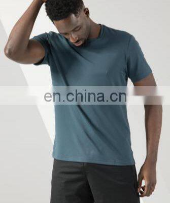 Quick Dry Round Neck Sports Gym Shirt Short Sleeve Solid Color Casual Men's T-Shirt Running Training Wear Clothing photo-3
