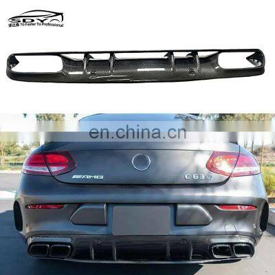 W205 C63 High Quality Carbon Fiber Rear Diffuser Lip Rear Bumper Lip For Mercedes Benz C Class C63 COUPE