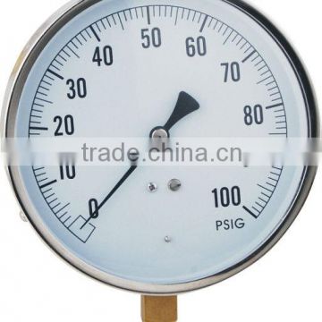 113mm(4.5") .Lower mount SS Series process pressure gauge