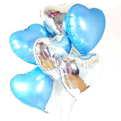 18inch Pure Color Balloons Love Heart Shape Balloon Aluminum Foil Balloons for Wedding Valentine's Day Love Decoration photo-5
