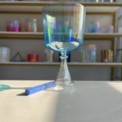 Spiritual Products Chalice Amazing Sacred Sound Crystal Grail Bowl Handle Crystal Singing Bowls