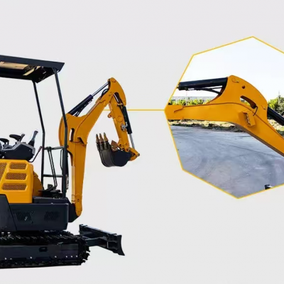 0.8 Ton Mini Digger with Hydraulic System and Rubber Tracks for Efficient Trenching