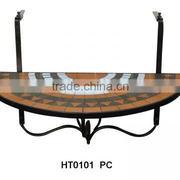 Home Railing Adjustable Hanging Balcony Mosaic Table