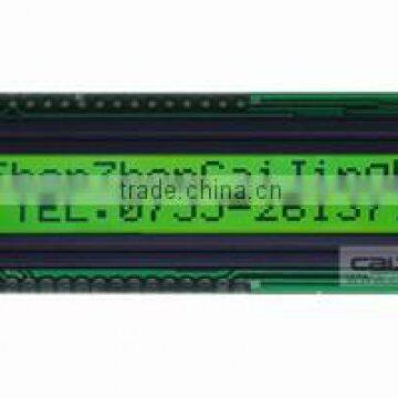 16x2 STN yellow green lcd module display with LED backlight