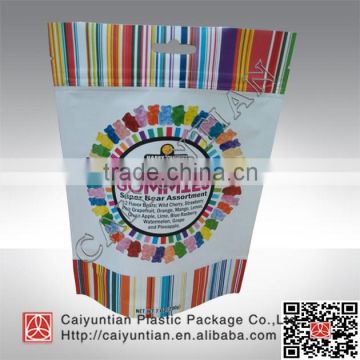 OEM hot design stand up with zipper candy bag