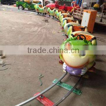 2014 popular kids eletric train caterpillar train amusement ride