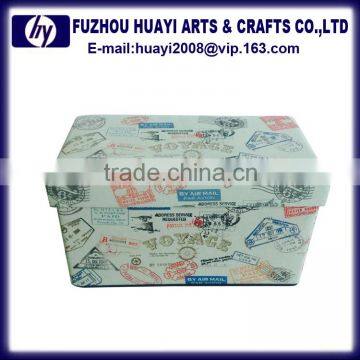 Oem organizing boxes decorative faux leather cotton storage box