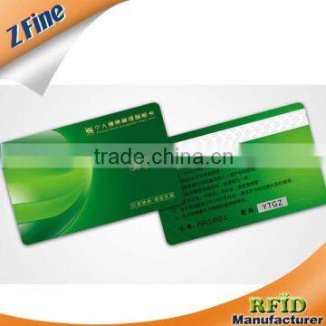 ISO Standard Embossing glossy PVC card /club card