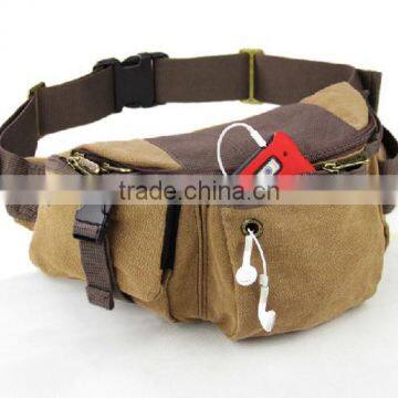 2016 Wholesale Cheap Men Sports Canvas Waist Bag/belt Bag
