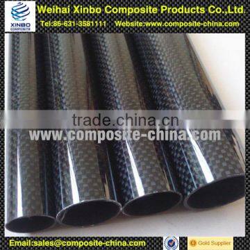 Carbon fiber roll wrapped tube