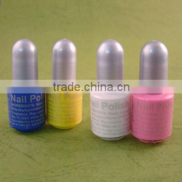 Nail Color Kit Nail Varnish Makeup Mini Round Plastic Bottle Non-Toxic 8 ml Peel Off Nail Polish