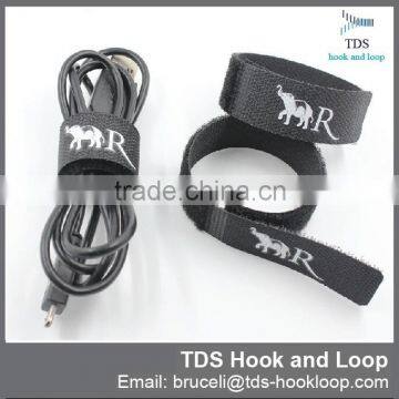 durable nylon custom logo hook and loop tie