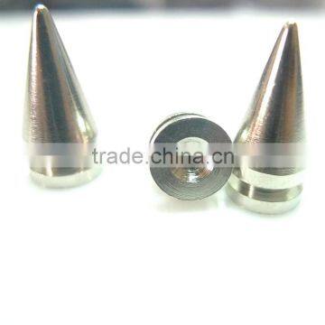 Silver Conical Metal Screw Back Spike Studs Punk Rock Rivets Nailheads Silver spike