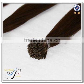 2016 the new factory price 100 keratin tip human hair extension/I tip hair, human hair