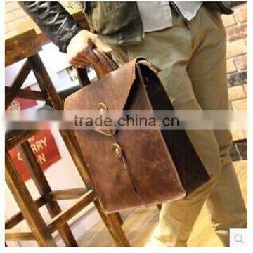 2015 Western Style Wholesale Men's School PU Leather Backpack Laptop Bag Quality Choice photo-2