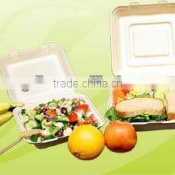 Eco-smart 100% Biodegradable Microwavable Sugarcane 9" Lunch Box