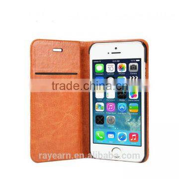 Business Name Card Holder Card Slot Leather Case Cover for IPhone 6 With Genuine Leather photo-3