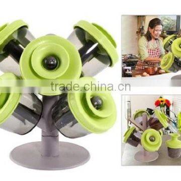 plastic round pop-up spice rack