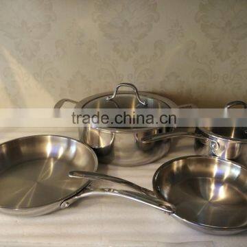 Polished Stainless Steel Triply Induction Cookware Set Dinner Set Cooking Pot and Pan photo-2