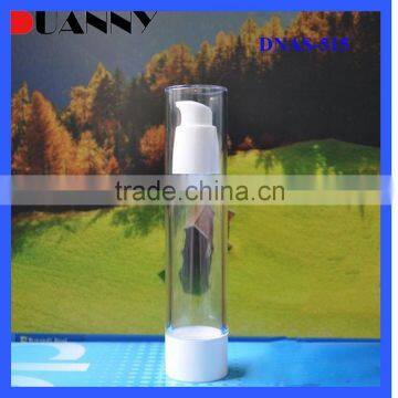 Empty White Cosmetic Airless Bottle Packaging,White Airless Bottle