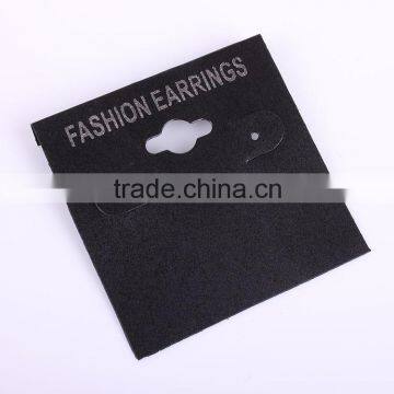 Black PVC earring card with custom logo