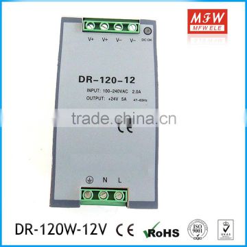 Hot sell ac to dc 120w 12v industrial din rail smps for magnetic locks