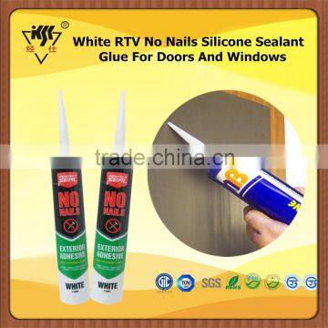 White RTV No Nails Silicone Sealant Glue For Doors And Windows