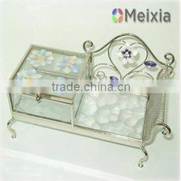 Glass jewelry box handmade for wholesale China