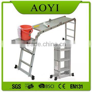 Industrail or Domestic Aluminium Profile Folding Telescopic Ladder AY-403 With En131 photo-4
