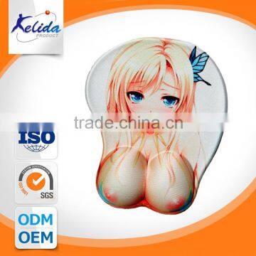 breast gel wrist rest mouse mat , carton sexy mouse mat