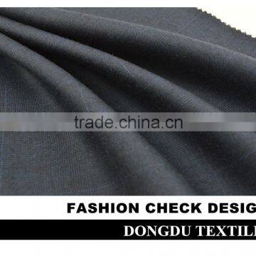 Check design worsted wool suit fabric with high quality