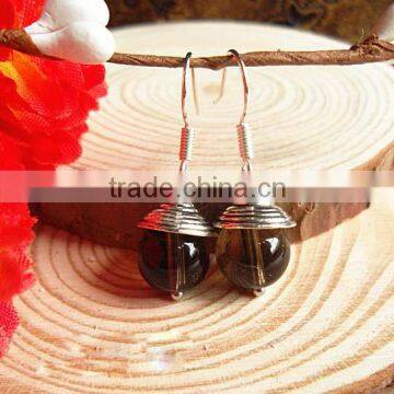 Hot seller earring smoky quartz beads earring jewelry