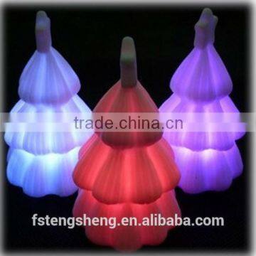 TS-B034 LED Soft PVC Flashing X'mas Tree/7 Color Changing Mini Night Lights