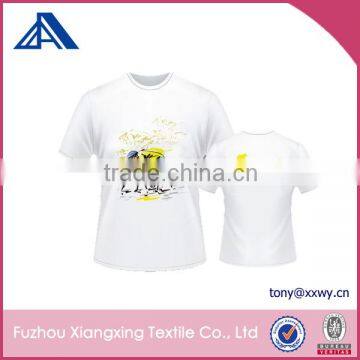 High Quality Custom Polyester Extreme Sports Club White Tshirts Foil Printing