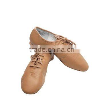 JS21 genuine leather jazz shoes in tan color wholesale jazz shoe