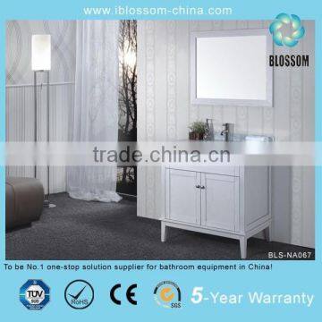 White painting MDF bathroom cabinet ceramic sink bathroom cabinet