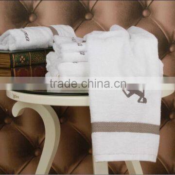 White color towels hotel towels embroidery logo