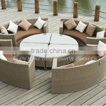 Big size outdoor PE rattan garden furniture