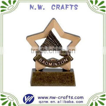 Polyresin badminton plaque crafts