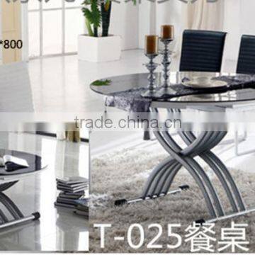 Self-Automatic lifting function Modern Glass Round Simple Tempered Glass 4seater Dinning Table And Chairs GZH-T025