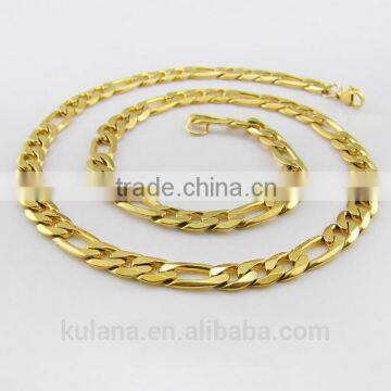 6/8mm 3:1NK Stainless Steel Chain Gold Necklace Designs in 10 grams 91815