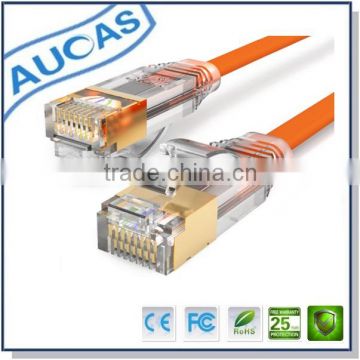 copper Wire cat 6a patch cord Orange 0.5/1/2/3/5/8/10/15m