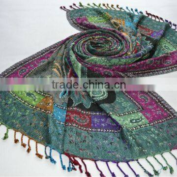 Indian Rayon scarf with beads