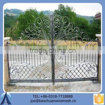 Lowes Antique Timeproof Double Opening Gate/Iron Gate/Steel Gate For Home Garden