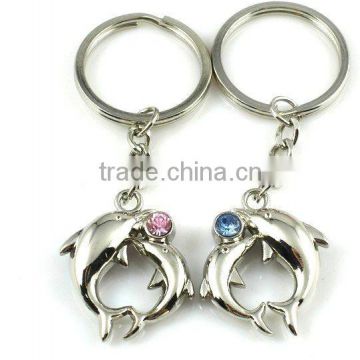 The dolphins Shaped Metal Keychain