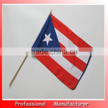 30*45cm printing flag,blue red white flag,hand flag with wooden plastic