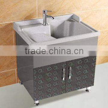 Simple stainless steel bathroom sink(WMD-588)