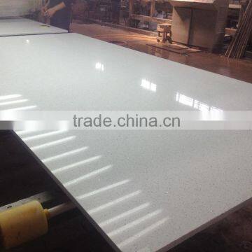 Polished ice white quartz slabs